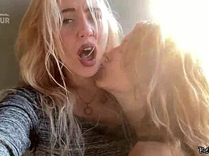 i was feeling playful outside with my classmate, enjoying the public park with her blonde hair shining in the sun