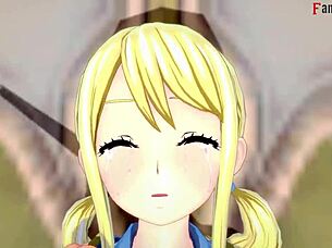 lucy heartfilia sucks dick in fairy tail fantasy on sheer cartoon