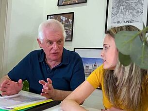 young blonde swallows husband's cum after hardcore sex