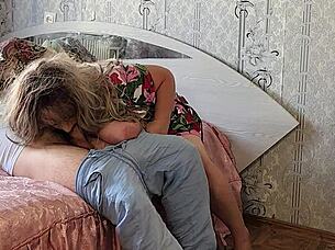 Big Stepmom Gives Blowjob Before Anal in Homemade Video