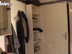 Plumber assists in shower with unexpected encounter