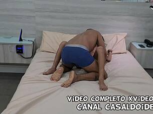 i feel so excited sharing this asian pornstar karolzinha in a hotel threesome, her tight pussy taking big black cock doggystyle with natural tits bouncing wildly