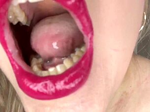 what's your secret obsession with those lips? huge tongue in lingerie?