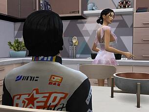 Stepmother requests anal sex on chair with blowjob and cum