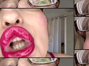 what's your secret obsession with those lips? huge tongue in lingerie?