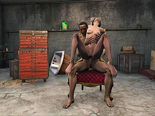 In Fallout 4, the brunette heroine CLAIMS the throne with intense FUCKING in this 3D cartoon hentai scene.
