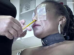 i am dominatrix mistress april humiliating slave rose in tubes with bondage