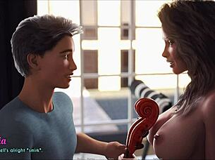 Jealous stepmom and MILF stepaunt take turns blowing me