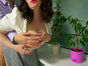 British teen quick fuck and huge cumshot with neighbors.