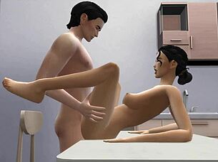 Stepmother requests anal sex on chair with blowjob and cum