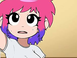 Scott Pilgrim fucks her hard in this horny hentai scene.