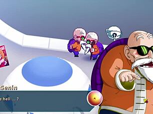 kame paradise 2 - vados shows master roshi her huge boobs