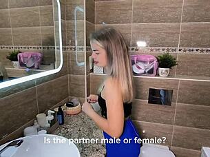 wife goes to meeting without panties, gets fucked by husband