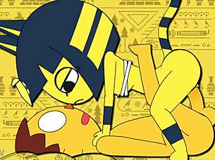 i love this original ankha animation, so sexy and fun.