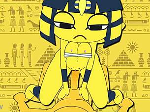 i love this original ankha animation, so sexy and fun.