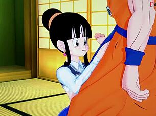 Chichi Fucks Gohan And Goku In Threesome!