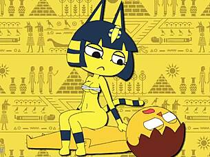 i love this original ankha animation, so sexy and fun.
