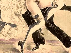 i found this vintage erotic illustration in an old cartoon book, it's so sexys