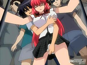 hentai - wanna touch my busty step sister in this crowded train scene?