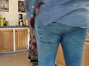 Turkish stepmom shocked as stepson licks his cum from her pussy 😱