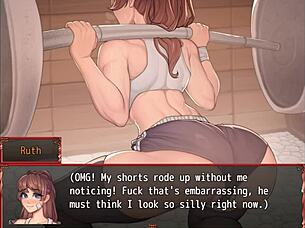 harem game ep 20 gym exposes pussy