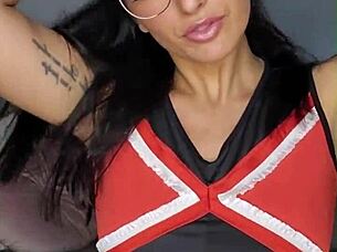 claudia bavel strips and fingers wet pussy