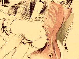 i found this vintage erotic illustration in an old cartoon book, it's so sexys