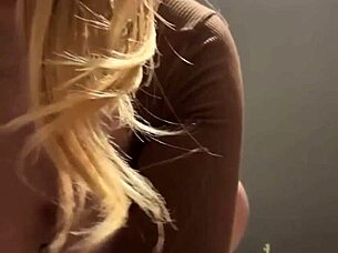 girl bent over for anal fucking squirts in changing room