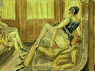 Vintage Erotic Drawings from Retro Anime Cartoon Collection