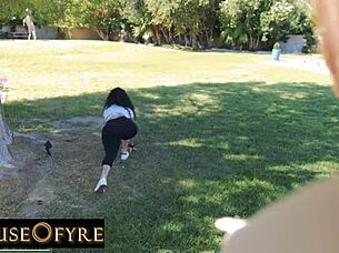 Pornstars picked up and fucked with monster cocks, sucking boobs and ass