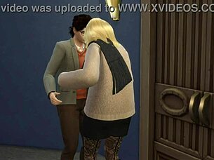 After coffee with a friend, he fucks her in the bathroom teasingly