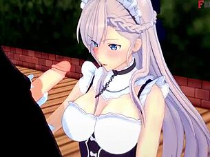 belfast invites me to lunch in azur lane full movie pov on sheer fantasyking3