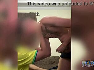 skinny tanned amateur deepthroats monster cock after game homemade asshole cumshot 1on1