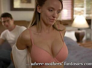 Did you catch your stepmom masturbating in the kitchen with big natural tits?