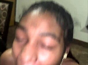 convinced gay ebony girl to suck fat dick while girlfriend watches