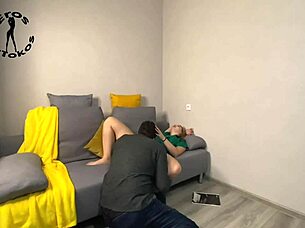 Step brother dominates step sister in homemade fetish