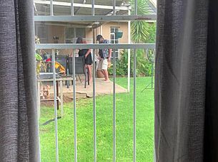 i caught my neighbors fucking in the backyard 💦