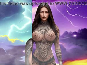 Big bouncy tits and jiggly ass cheeks excite man!