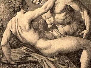 A Vintage Illustration Depicts An Erotic Scene From Anime