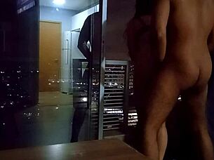 Is that monster cock gaping your ass on the balcony?