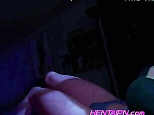 milf with short hair and big tits in green shirt fucks in bedroom