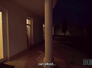 Debt4k janitorial duty turns into wild sex with a blonde in stockings!