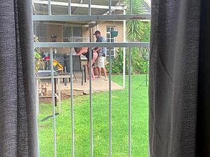 i caught my neighbors fucking in the backyard 💦