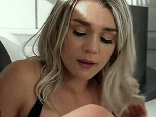 Busty blonde gabbie carter pussy pounded until tits covered in jizz!