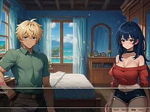 Exhibitionist GF confesses in hentai game 😘