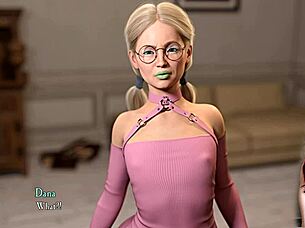 shadows ep 7 features rough cartoon handjob with big ass dildo