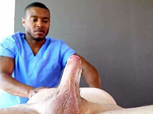 Masseur Oils Up Hard Cock To Fuck Tight Ass