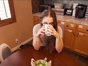 Caught my step brothers cheating wife kendra heart in blackmail striptease blowjob deepthroat swallow taboo