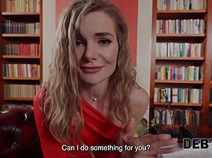 Debt4k janitorial duty turns into wild sex with a blonde in stockings!