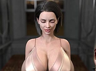 shadows ep 7 features rough cartoon handjob with big ass dildo